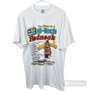 Vintage Delta Pro Weight Jeff Foxworthy's You Might Be A Redneck Tee Large
